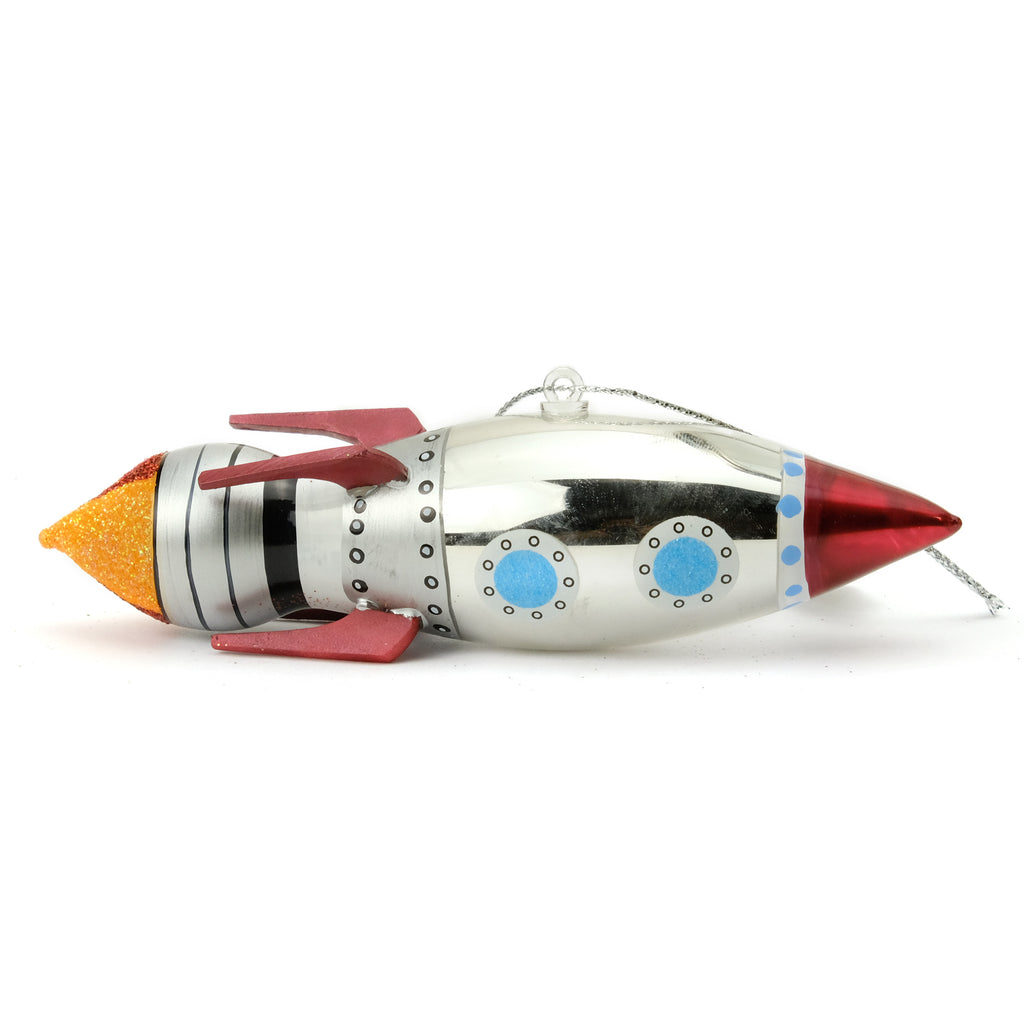 Rocket Ship to the Moon Ornament