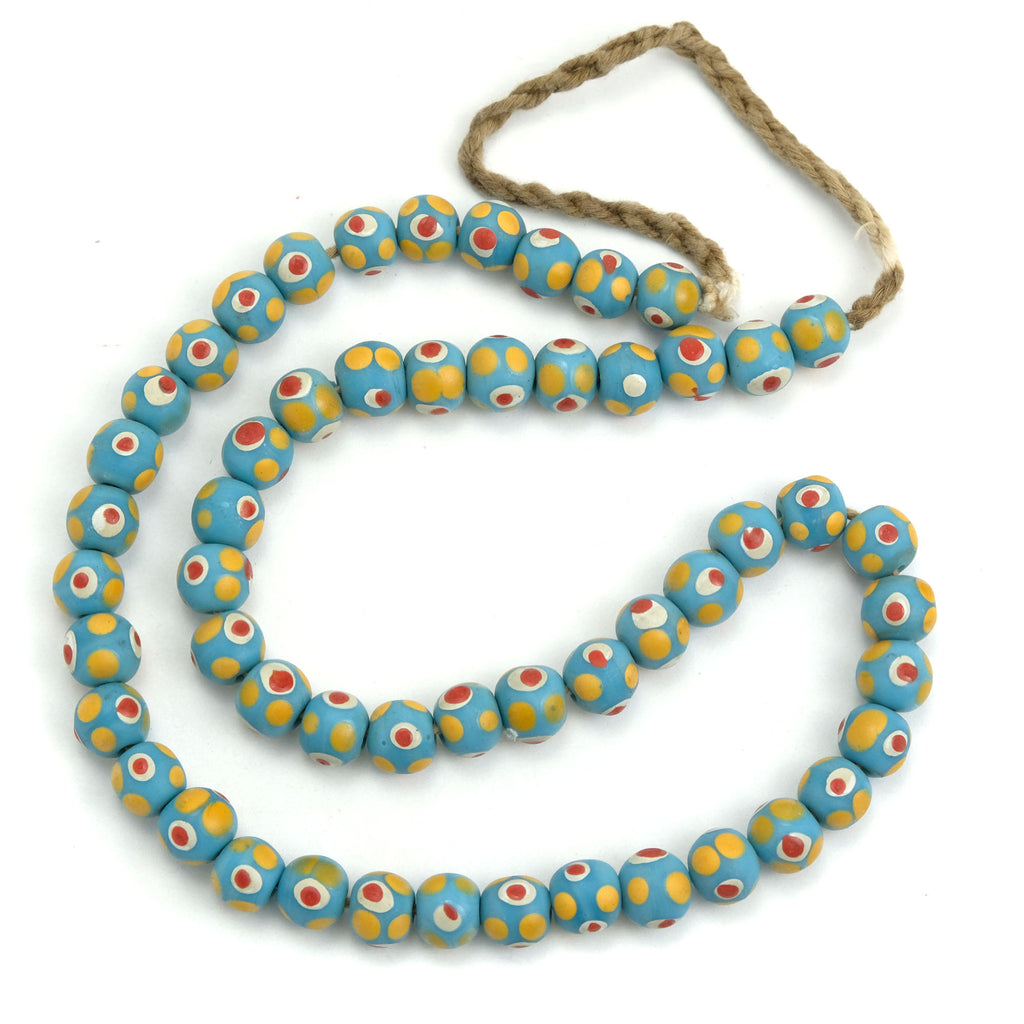 Eye Beads Recycled Glass Strand #2