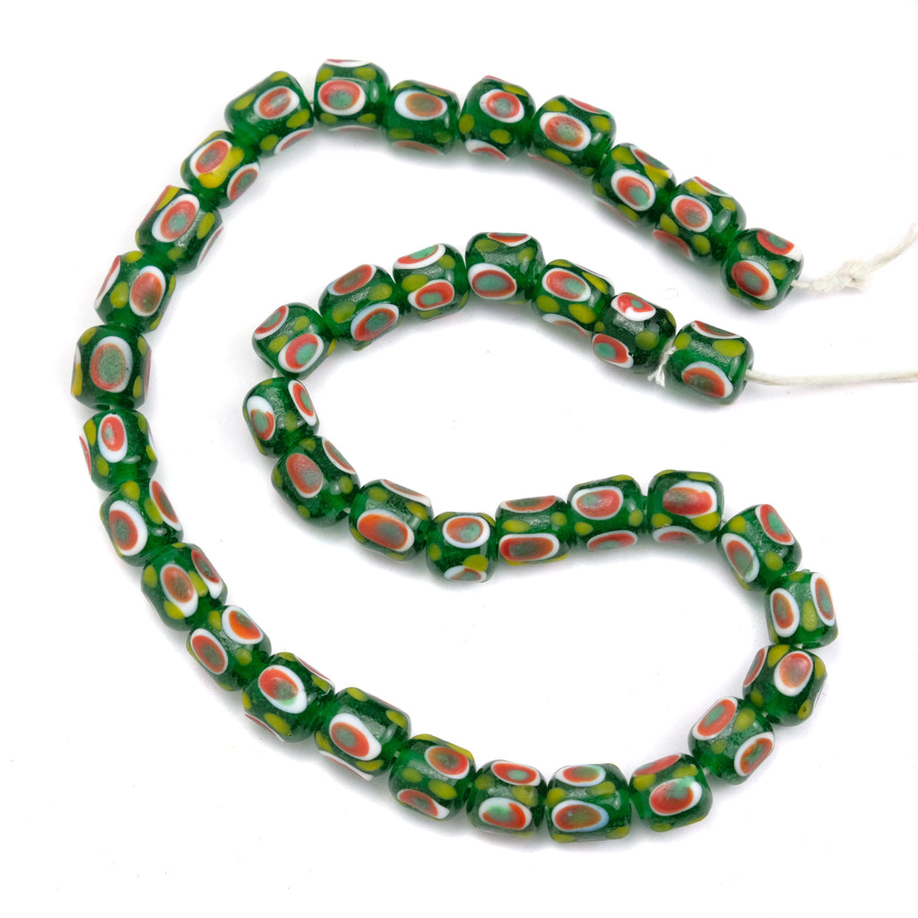 Eye Beads Recycled Glass Strand #11