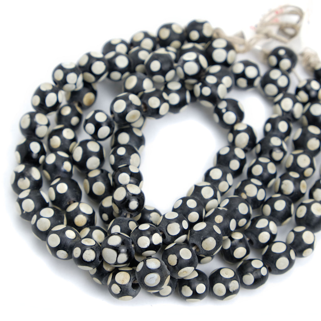 Eye Beads Recycled Glass Strand #18