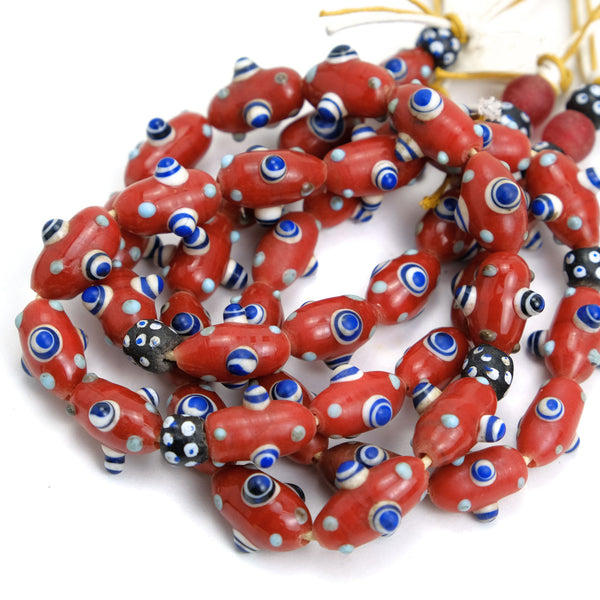 Eye Beads Recycled Glass Strand #40