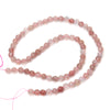 Strawberry Quartz 4mm Faceted Rounds