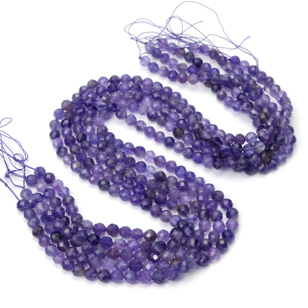 Amethyst 6mm Faceted Rounds