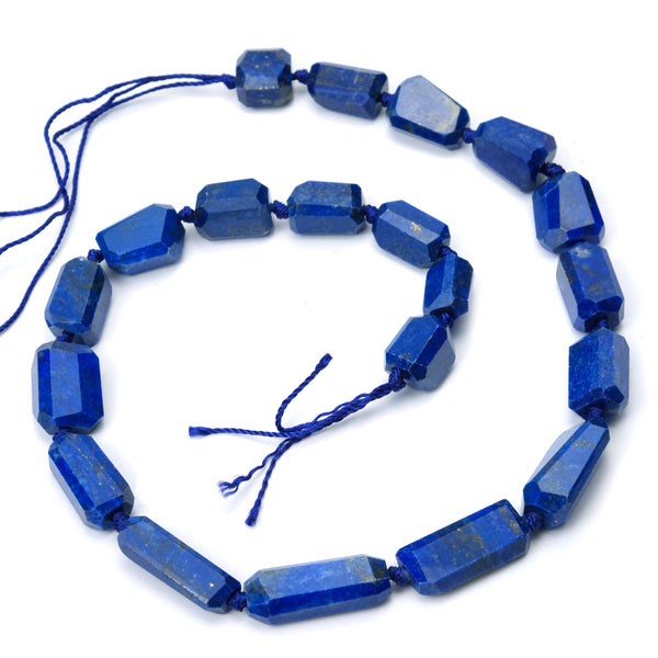 Fine Lapis Faceted Nugget Strand #1
