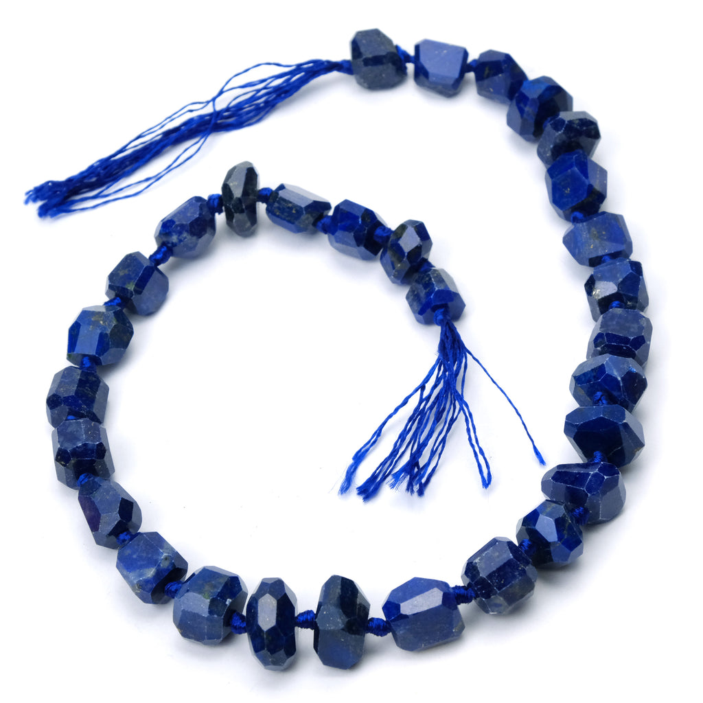 Fine Lapis Faceted Nugget Strand #3