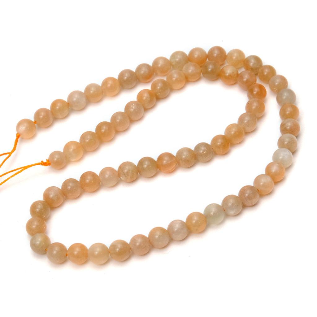 Peach Moonstone 6mm Smooth Rounds