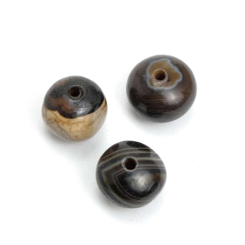 Suleiman Agates Beads Small, Set of 3  #3