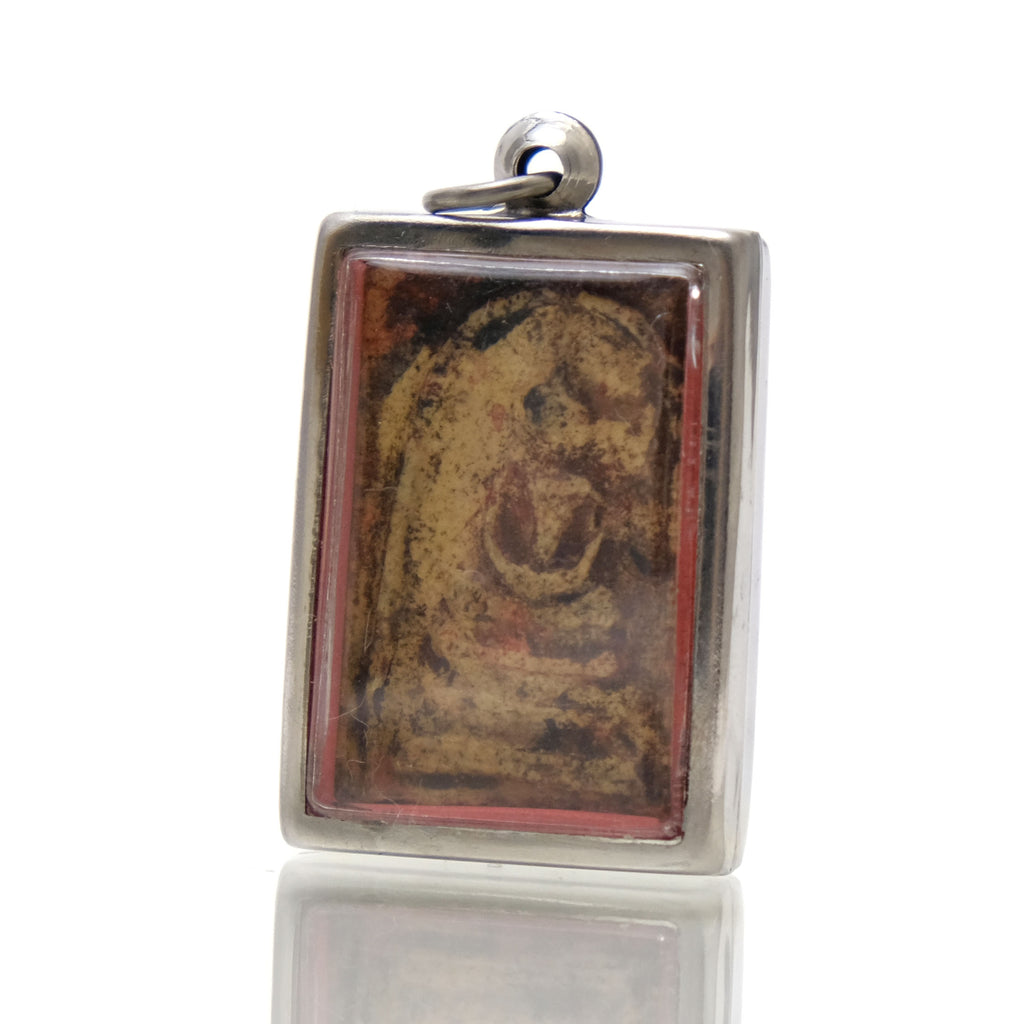 Meditating Buddha ("Thursday Buddha") Amulet in Plastic Case