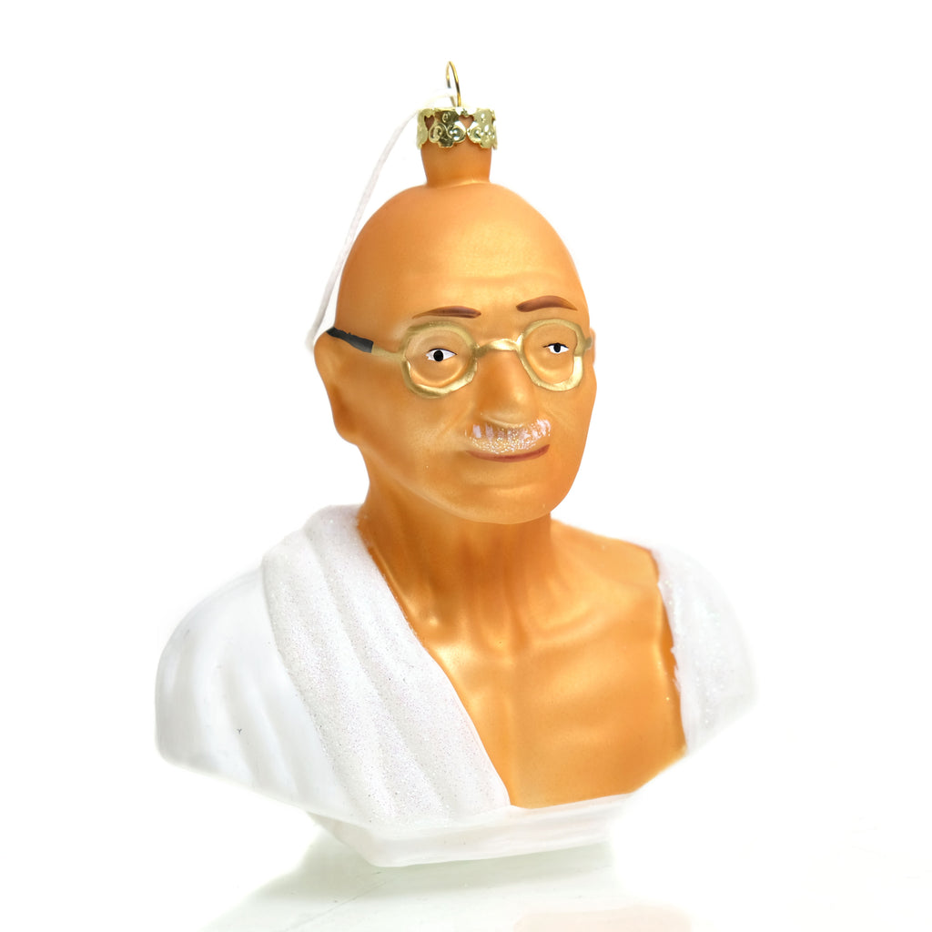 Gandhi Glass Ornament