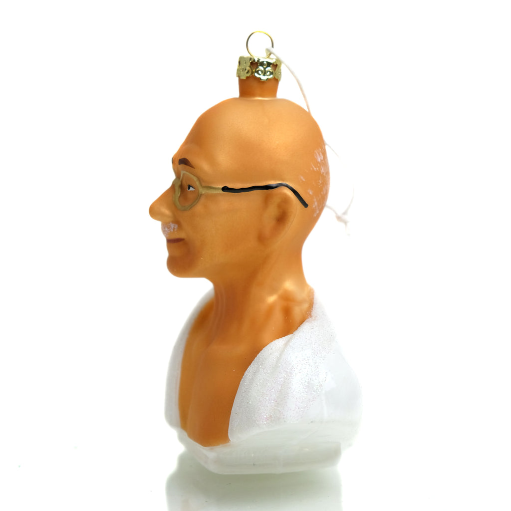 Gandhi Glass Ornament