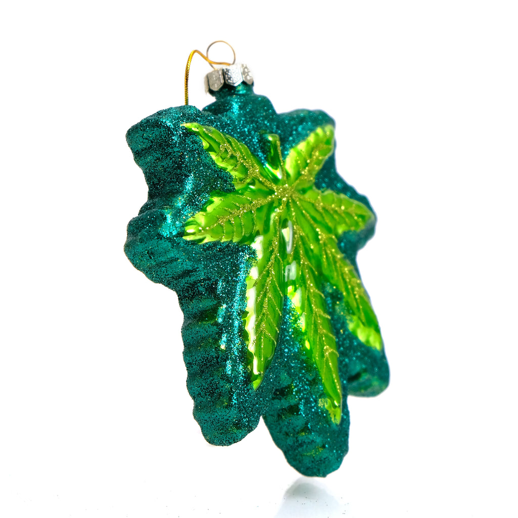 Cannabis Glass Ornament