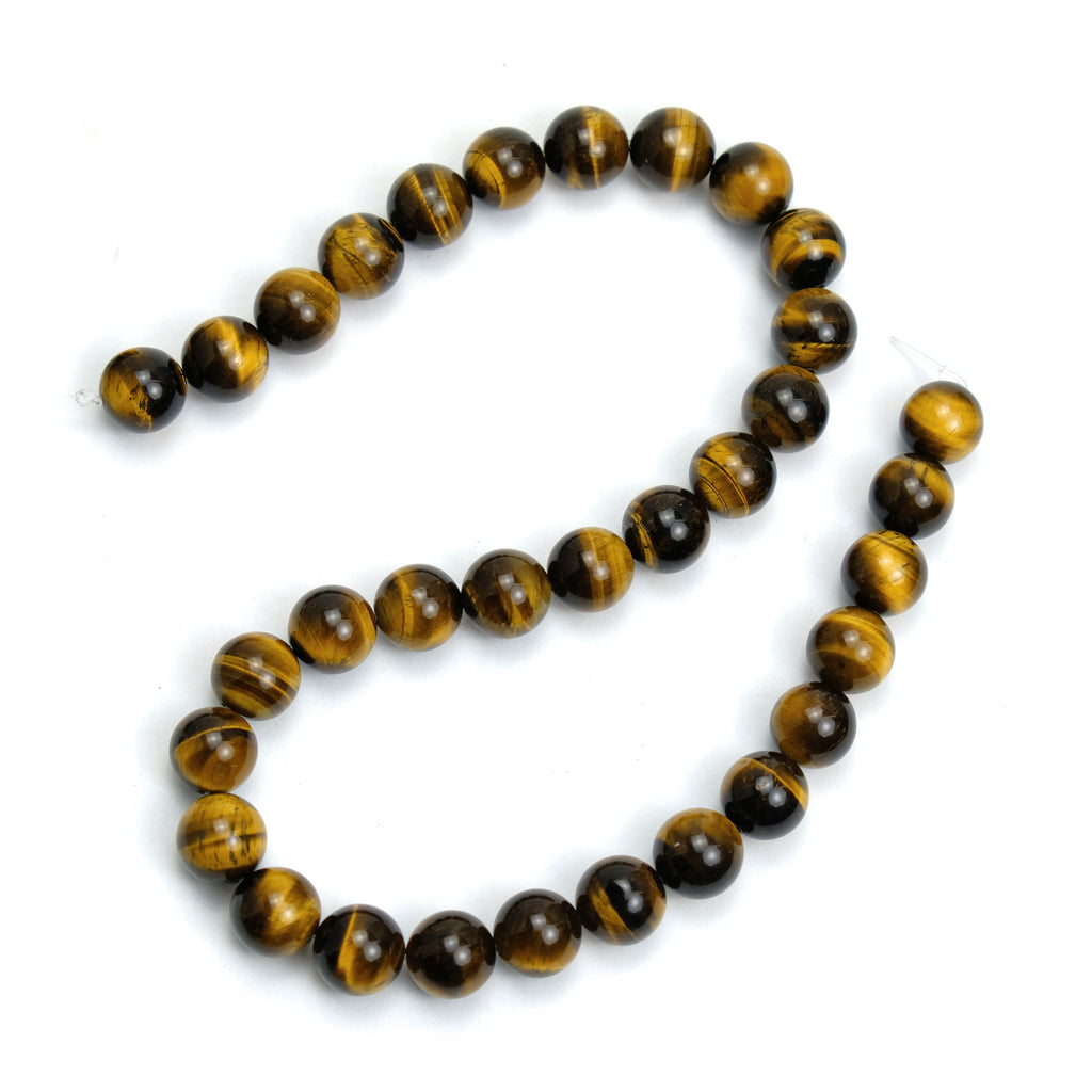 Tiger's Eye 12mm Smooth Rounds