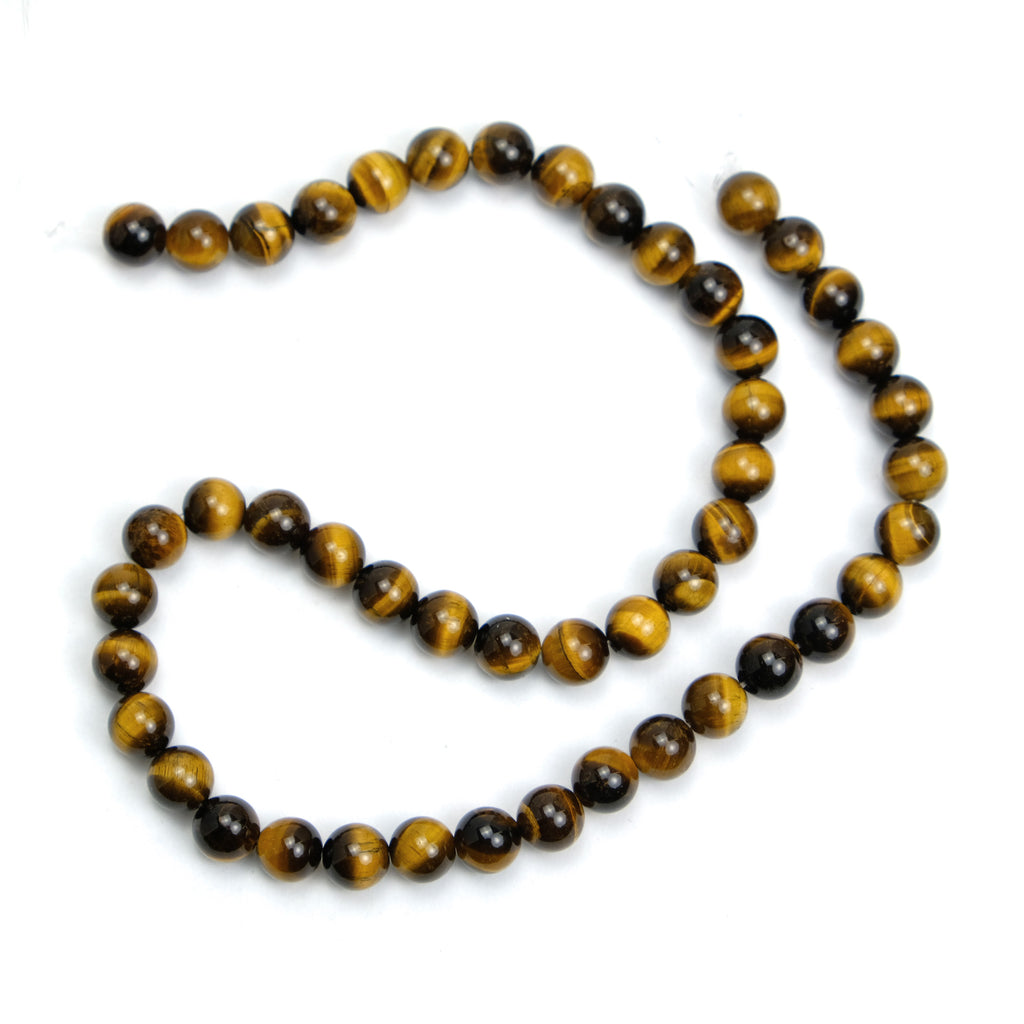 Tiger's Eye 8mm Smooth Rounds