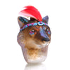 Fox Chief Glass Ornament