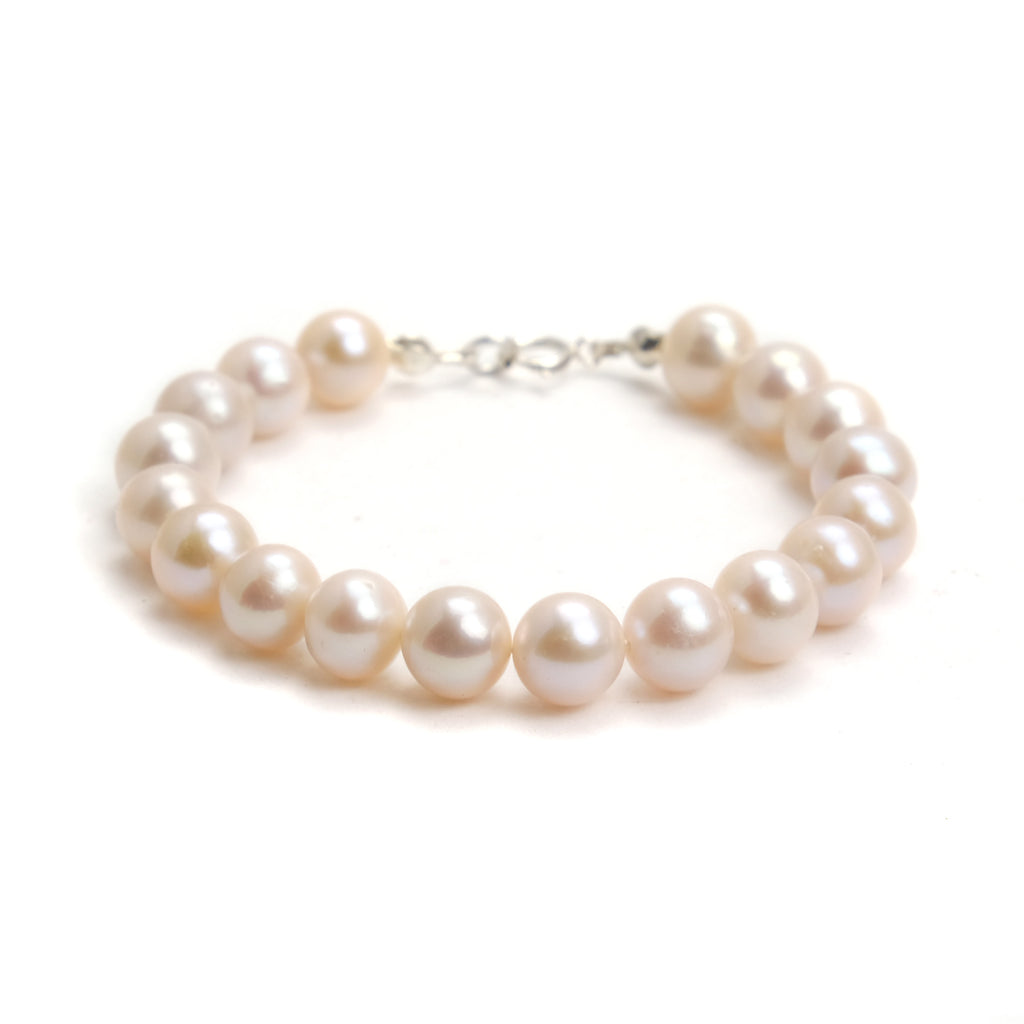 Fresh Water Pearl Bracelet With Sterling Silver Spring Clasp
