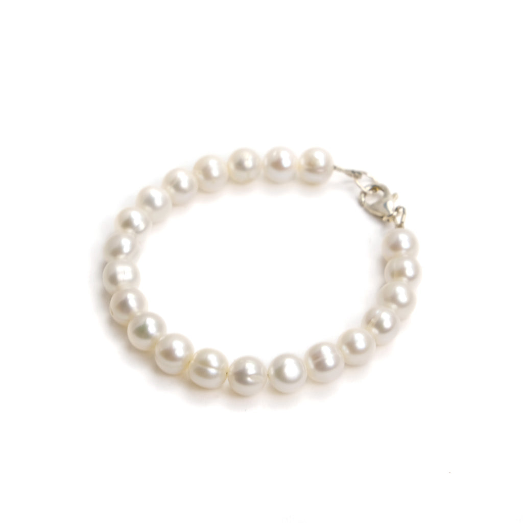 Fresh Water Pearl Knotted Bracelet With Sterling Silver Trigger Clasp