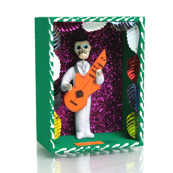 Viva El Rey Tribute to Elvis the King Mexican Dia Del Muerta Caja