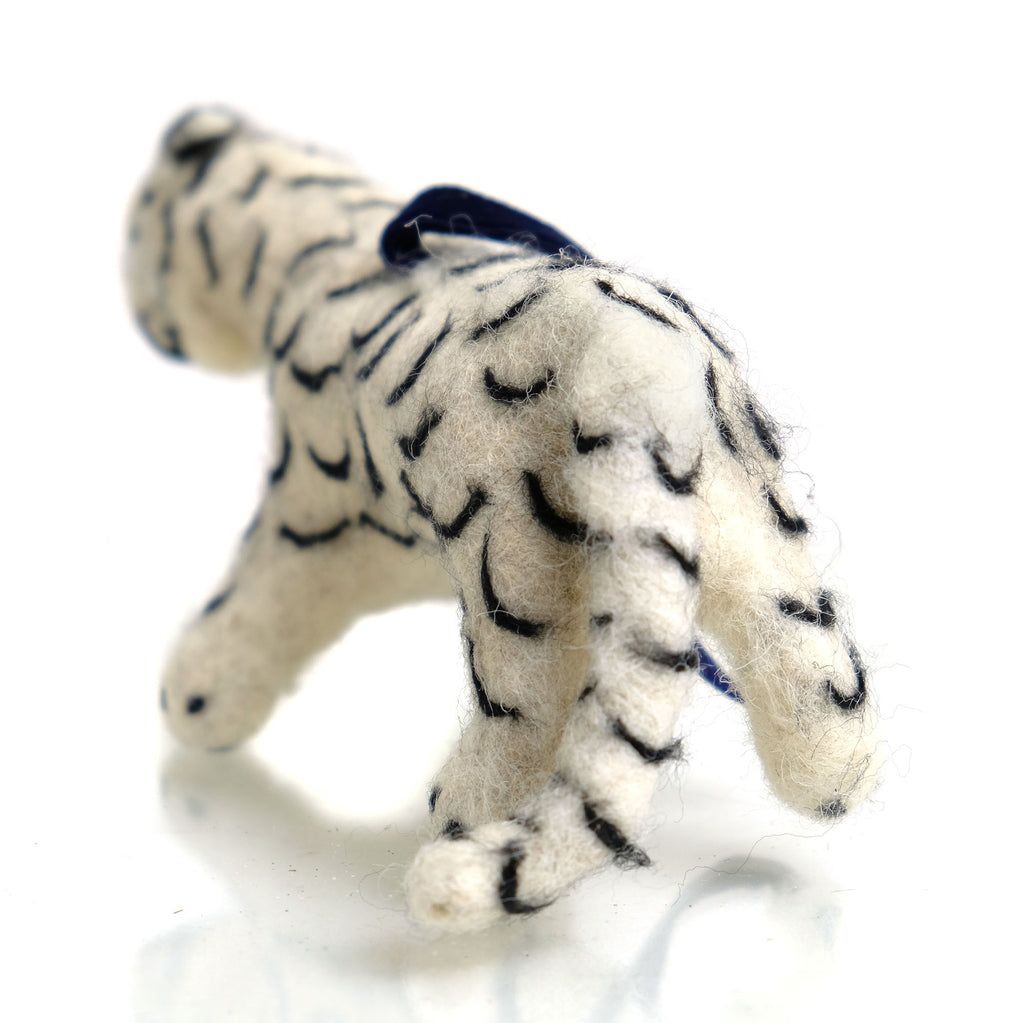 Snow Leopard Felted Ornament