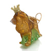 Crowned Lion Glass Ornament