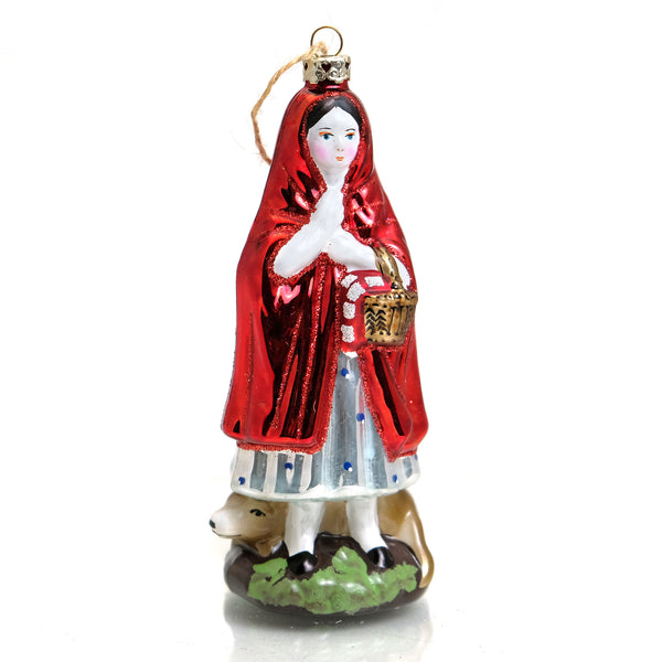 Red Riding Hood Glass Ornament