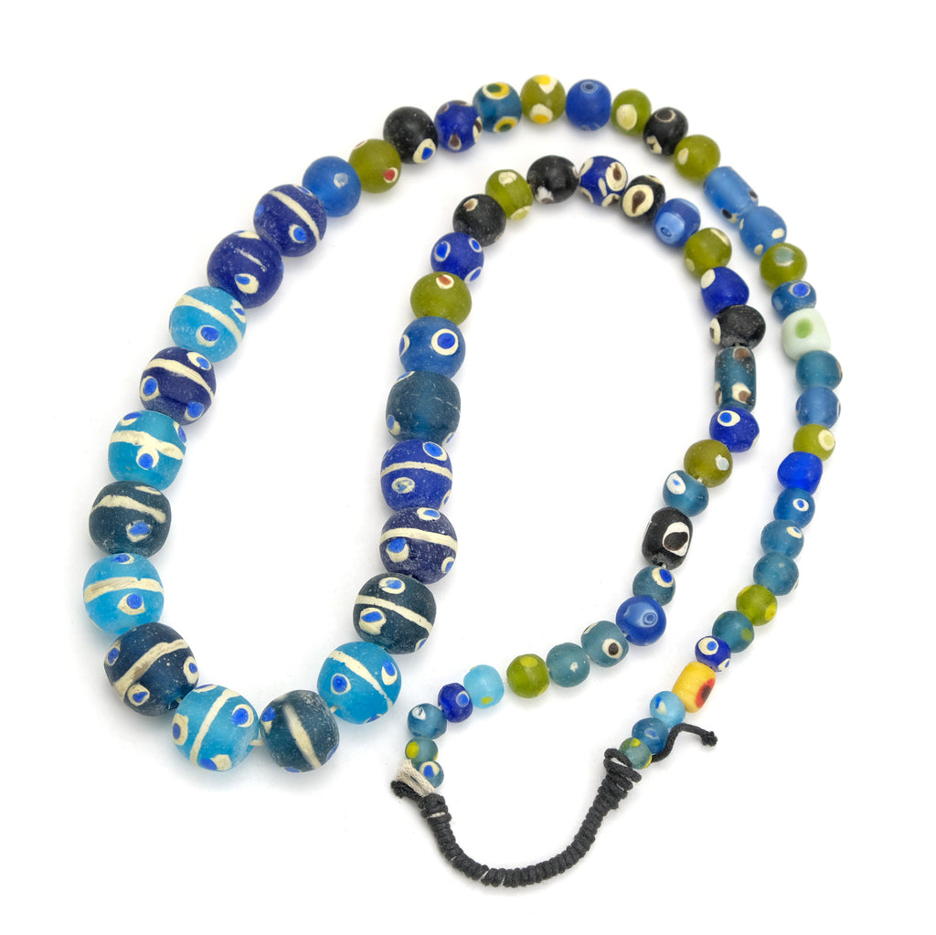 Contemporary Java Glass Roman Eye Beads Style Strand #3