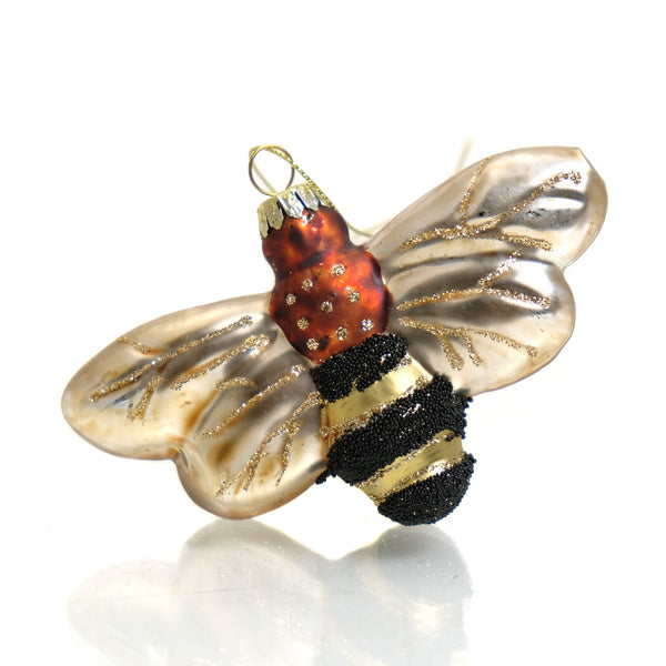 Honey Bee Glass Ornament