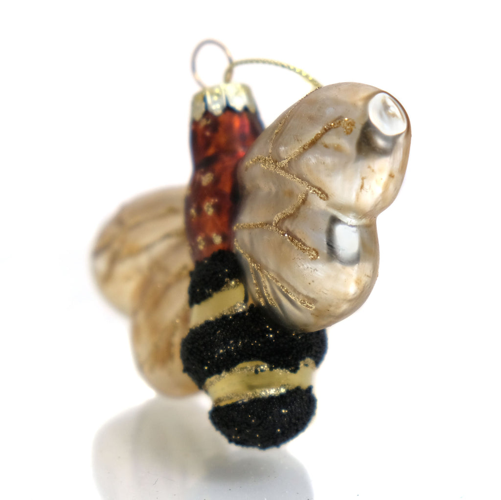 Honey Bee Glass Ornament