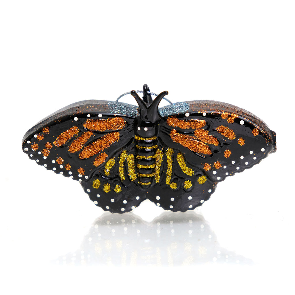 Monarch Butterfly Glass Ornament