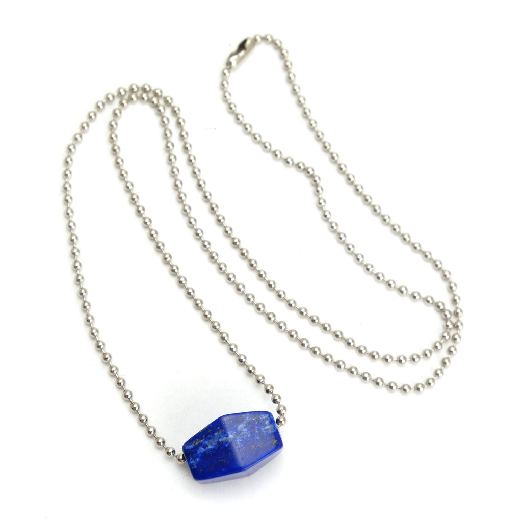 Lapis Lazuli Ball Chain Necklace