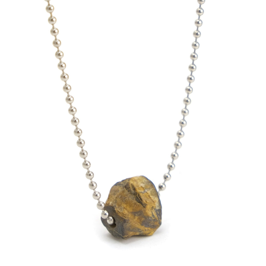 Tiger's Eye Ball Chain Necklace