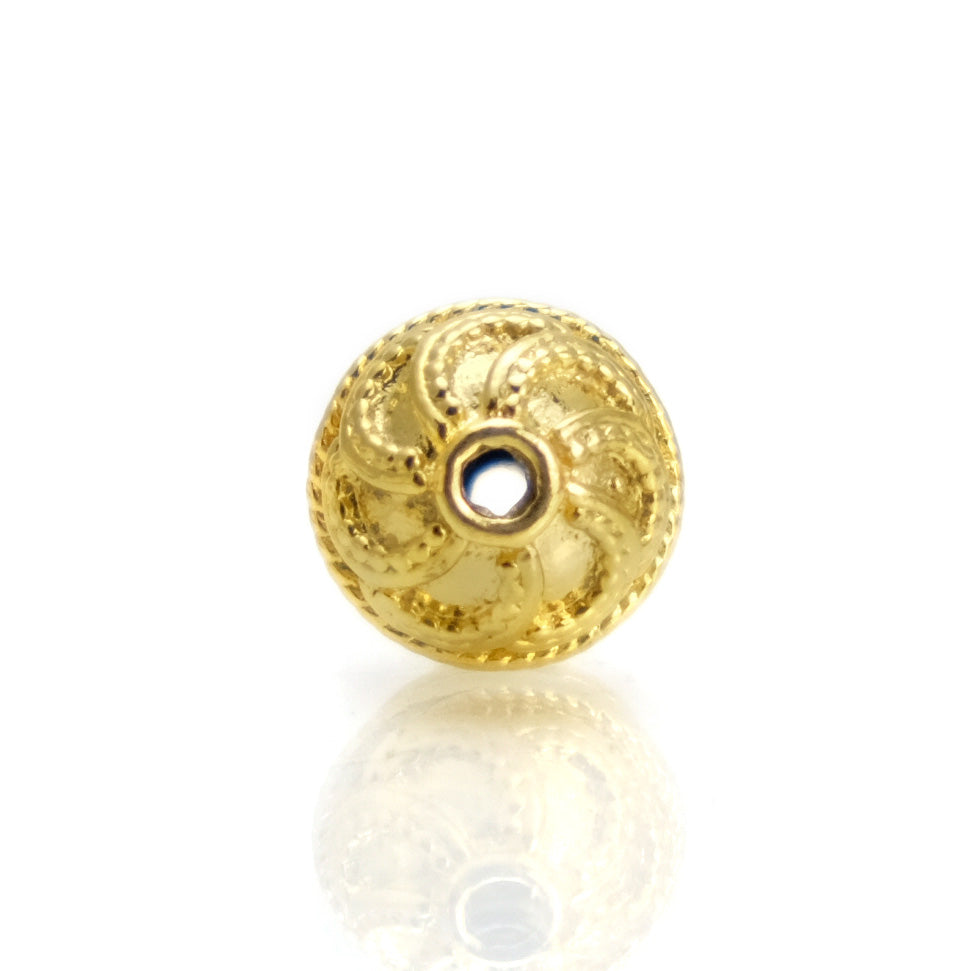 22K Gold Plated Over Sterling Silver Bead #16
