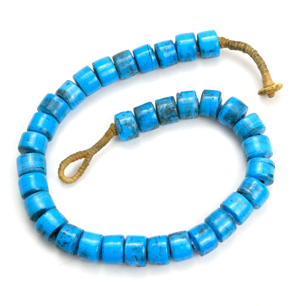 Indian Roller Glass Bead Strand #1