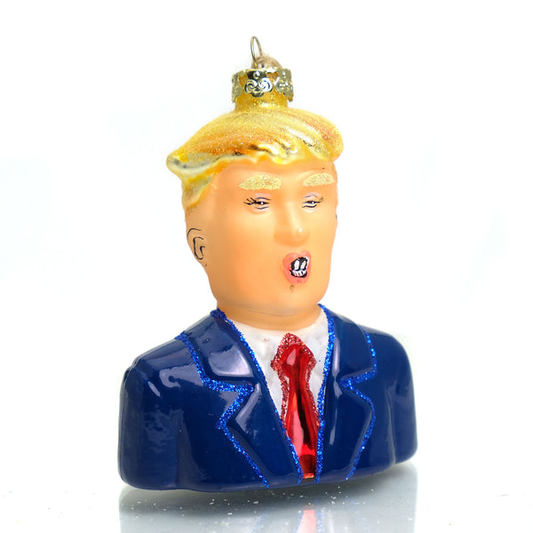 Donald Trump Glass Ornament