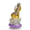 Lady Hare Rabbit Glass Ornament