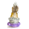 Lady Hare Rabbit Glass Ornament