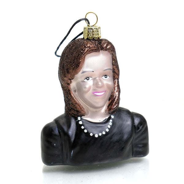 First Lady Michelle Obama Glass Ornament
