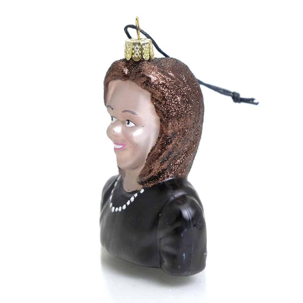 First Lady Michelle Obama Glass Ornament