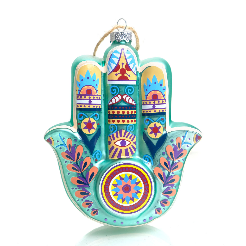 Hamsa Glass Large Ornament