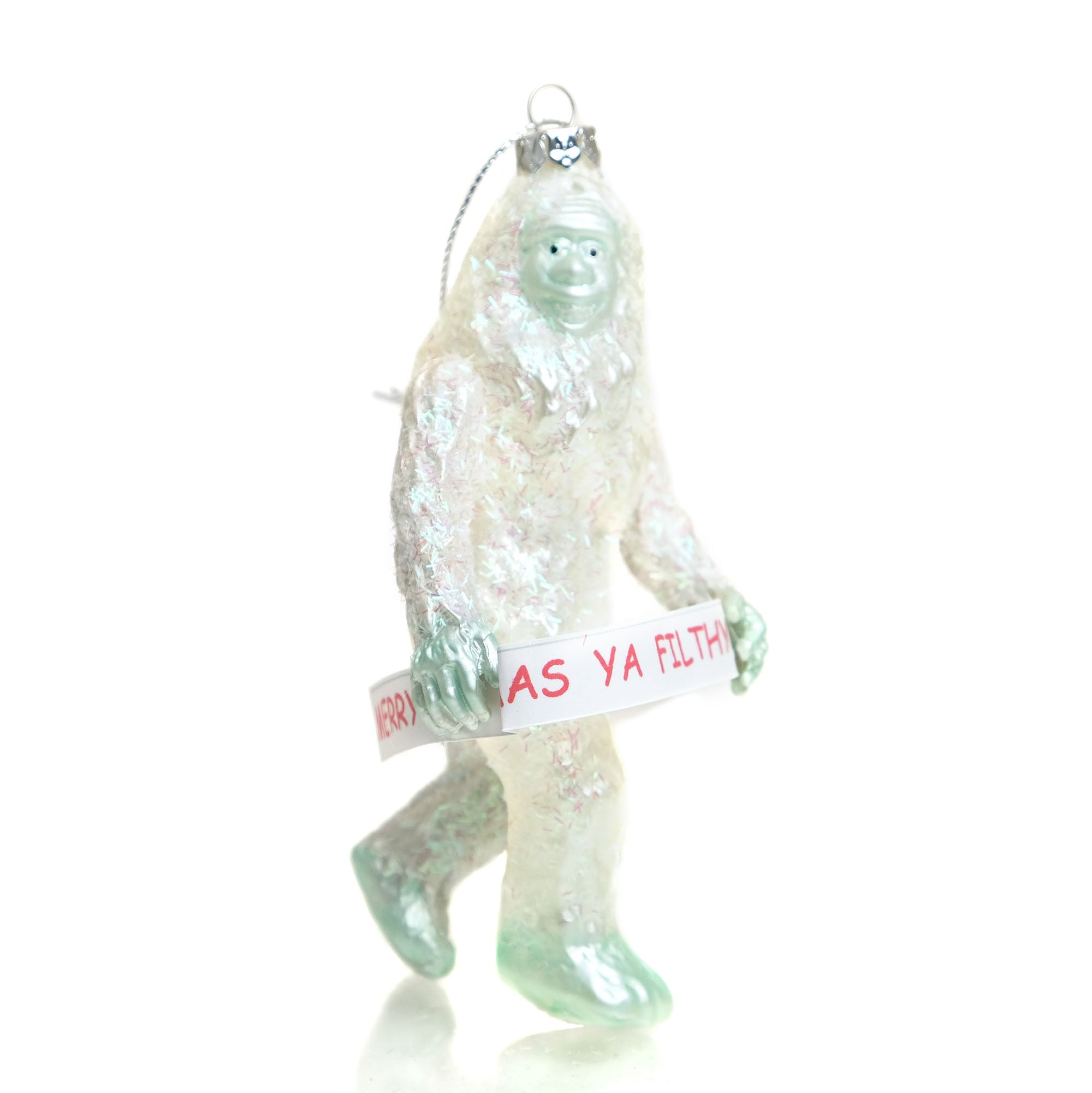 Is It Christmas Yeti Glass Ornament