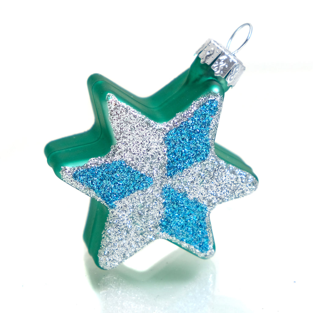Star of David Glass Ornament