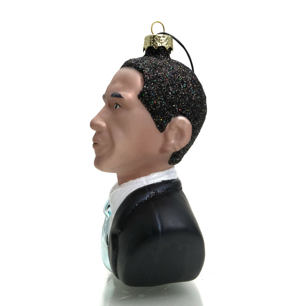 President Barack Obama Glass Ornament, Large