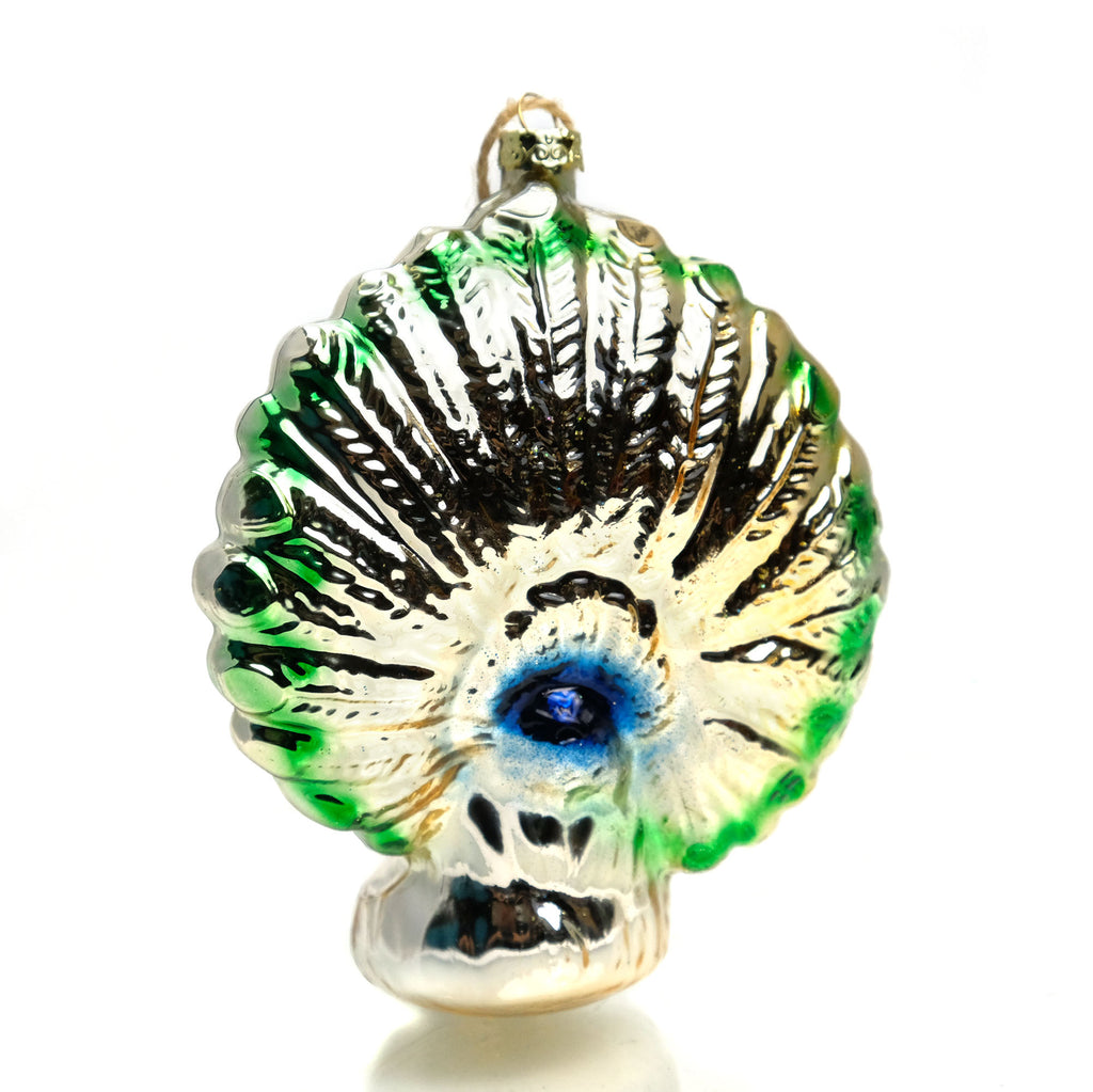 Peacock Glass Ornament