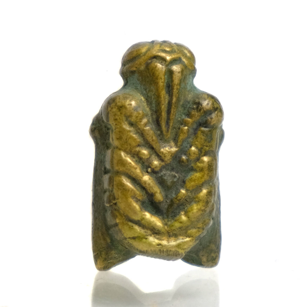 Honey Bee Gathering Wealth and Happiness Hand Cast Brass Amulet