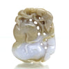 Jade Medicine Gourd Nephrite Pendant for Protection Against Disease in Rare Lavender Color