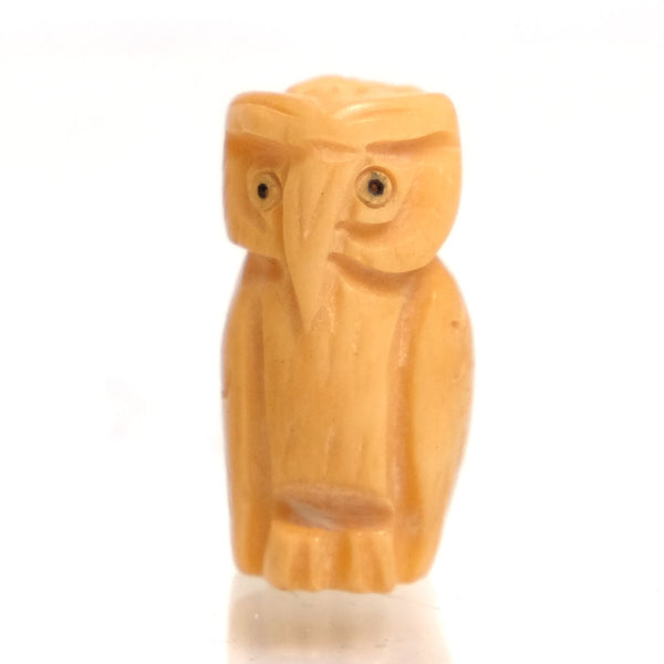 Carved Bone Pendant, Owl 1