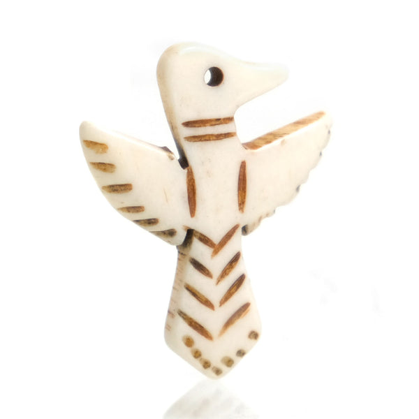 Carved Bone Pendant, Eagle
