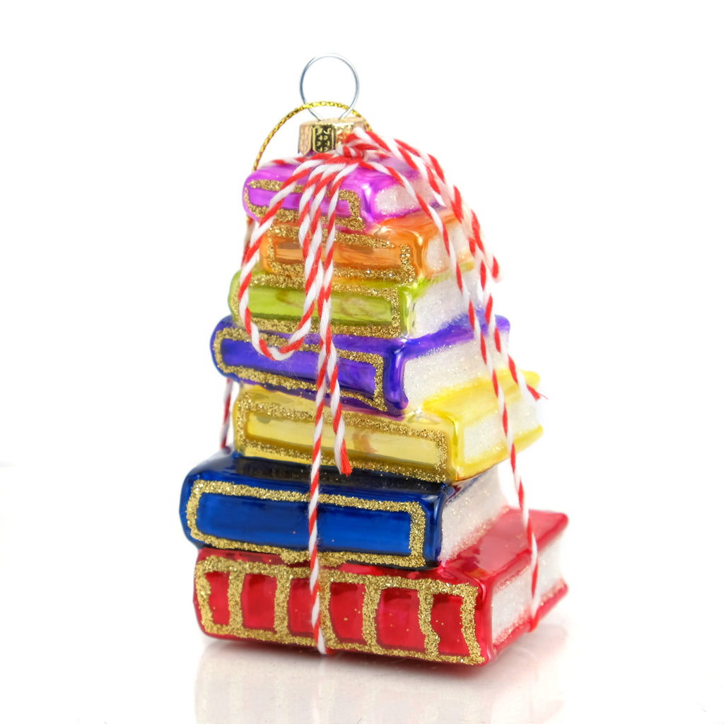 Stacked Tomes Bright Ornament