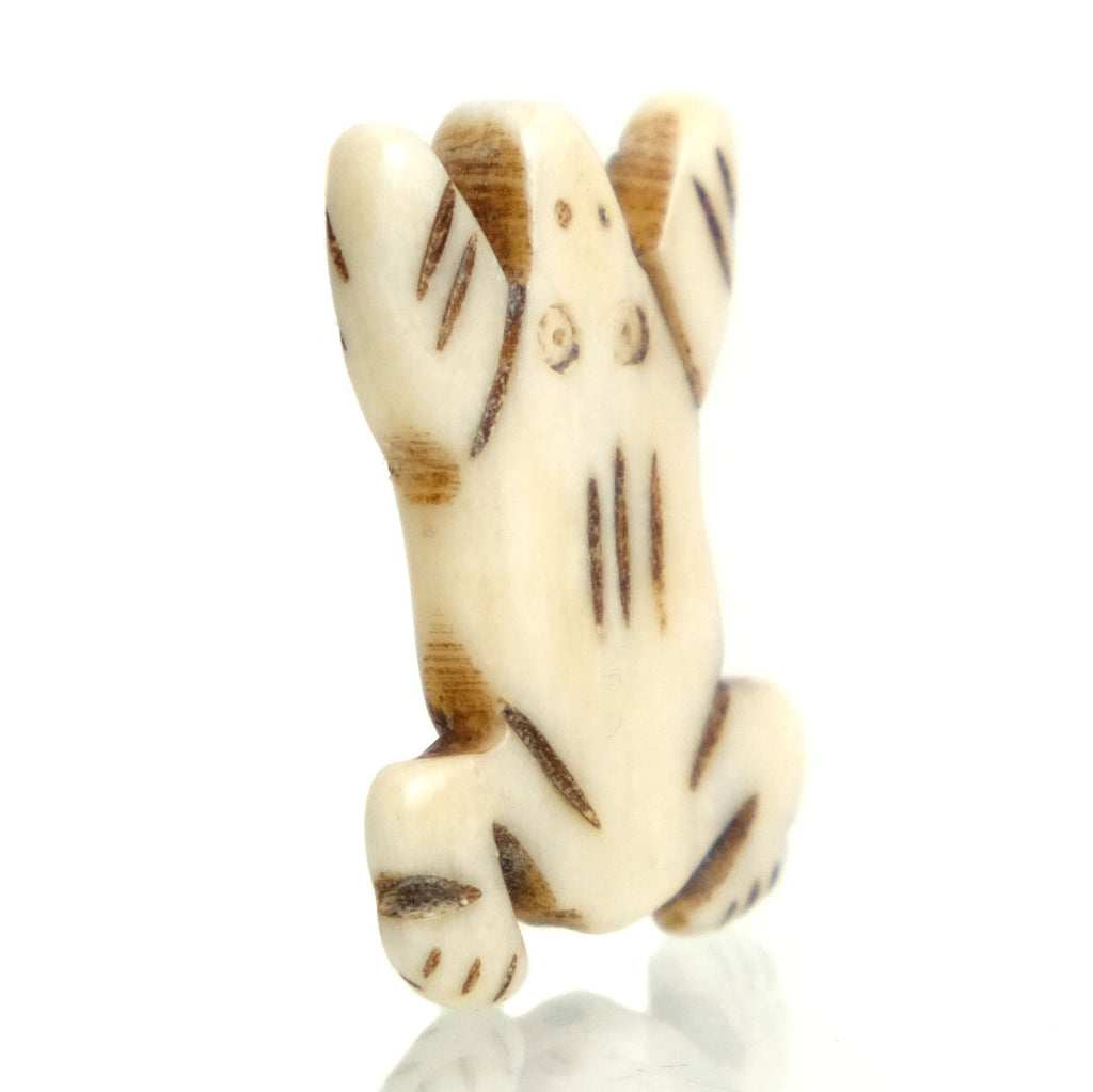 Carved Bone Pendant, Frog 2
