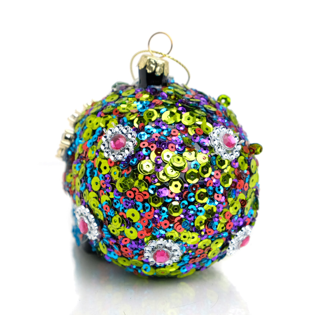 Glam Skull Day of the Dead Ornament