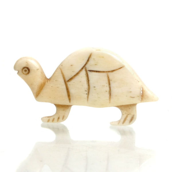 Carved Bone Pendant, Turtle 9